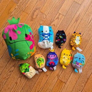 10 Assorted Cats vs Pickles Plush No Tags Cat-Fish Sam-Meow-Ri Galacticat Food